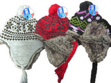 Ladies Faux Fur Lined Fairisle Helmet
