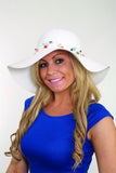 Ladies Colored Bead Band Summer Hat